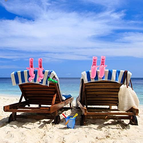 SCNWQ 6PCS Клипови За Пешкири За Плажа На Отворено Држачи За Крпи Во Моден Стил за Столици за Плажа или Ограда За Базен за време на Вашиот Неопходен
