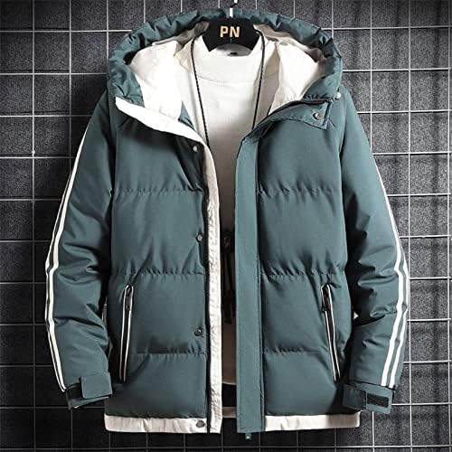 Солидна боја со цврста боја во Уфоко, лесен обичен преголем задебелен зимски пуфер Парка за мажи
