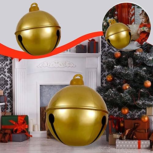 2022 Божиќна декорација топка bellвонче, 60см на отворено Божиќна надувување топка украсена водоотпорна и отпорна на временски