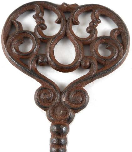 Клуч на скелети со лушпинорил од леано железо - Рустикален стил за антички мебел - Декор на keyиден клуч за дневна соба, спална