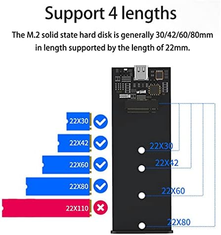 Wenlii M. 2 Ssd Надворешен СЛУЧАЈ USB Тип-C ПОРТ USB 3.1 Комплет 10gbps M. 2 Sata Хард Диск Случај HDD Случај
