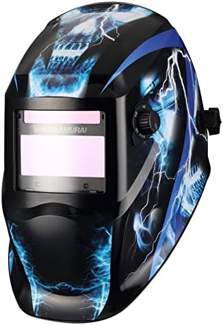 ВАЛДСАМУРАИ Автоматско затемнување на шлемот за заварување, аспиратор за заварување со соларна енергија во боја, 4 лак сензор широка сенка 4/5-8/9-13