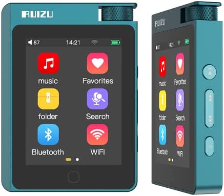Ruizu MP3 плеер за деца, MP3 плеер без загуби со Bluetooth 5.0 WiFi DSD DAC DAC со висока резолуција дигитален аудио плеер со висока