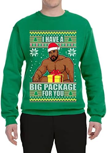 Диво Боби Имам голем пакет мем Бери Вуд Грден Божиќен џемпер Унисекс екипаж графички џемпер
