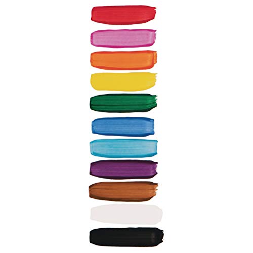 S&S светски прскање во боја! Течна масовна боја на температура, 12 светли бои, шишиња со флип-топ-топ, одлично за уметност и занаетчиство