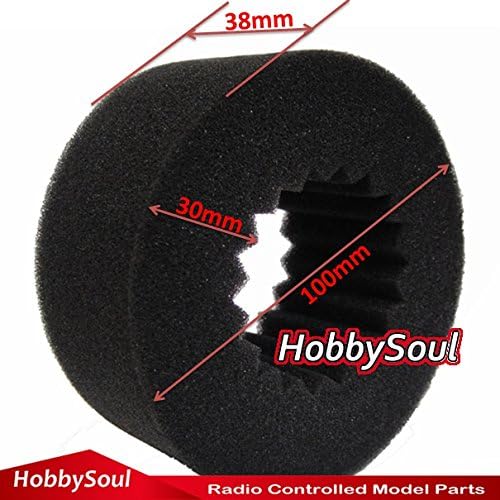 Hobbysoul 2pcs 1/10 RC Вметнете пена сунѓер за гуми од ползи од 1,9 108мм