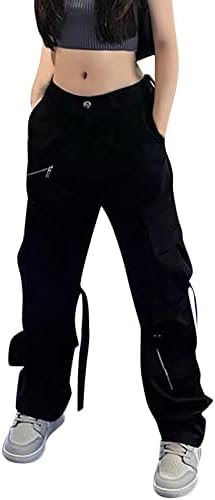 Keusn плус големина карго панталони за женски обични баги y2k падобран панталони панталони хип хоп улична салата за џемпери