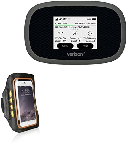 Кутија Boxwave Компатибилен со Verizon Jetpack MIFI 8800L - Jogbrite Sports Armband, висока видлива светлина за безбедност LED тркачи на тркачи