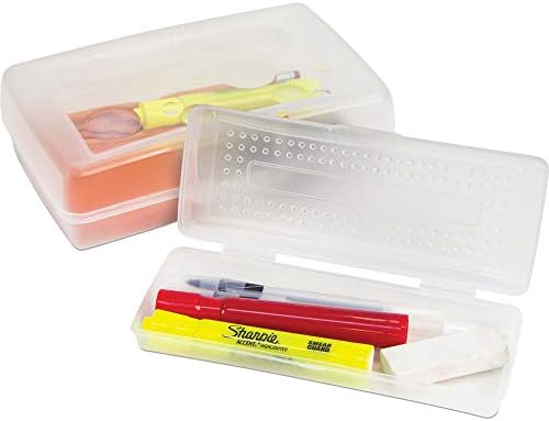 Спарко чиста пластична кутија за складирање на моливчиња за молив