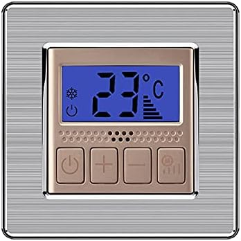 Температурен контролер просторија термостат панел од не'рѓосувачки челик Програмибилен регулатор на температура на електричен дигитален