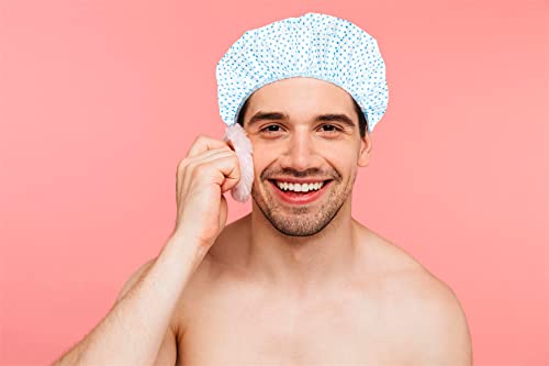 Адобела 12 капачиња за туширање, еднократно, водоотпорна капа за бања за жени и девојчиња, одржувајте ја косата сува за време на
