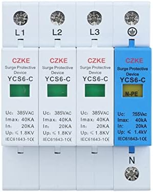 CRFYJ YCS6-C 3P+NPE AC 20KA-40KA 385V SPD House Surge Protecter Заштита за заштита на низок напон