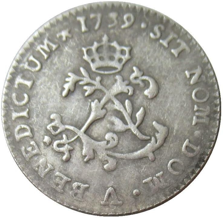 2 Сол 1739 Француски Странски Копија Комеморативна Монета