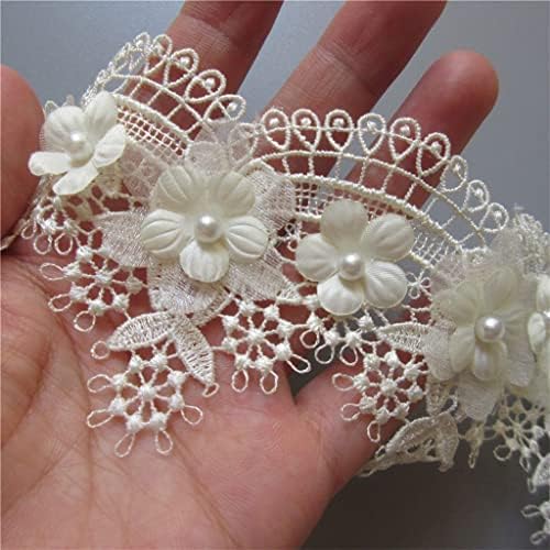 YFQHDD цвеќиња бисер чипка исечена лента извезена венчаница за плетење венчаница рачно изработена лепенка за шиење занаети занаети