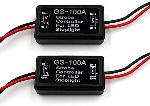 FXC 2x 24W Flash Strobe Controble Controler Flasher Module за LED светло за светло за светло на сопирачката 12-30V