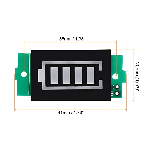 Индикатор за ниво на батерија на литиум литиум, 1 пакет 4 секции LED модул за капацитет на дисплеј за тест за батерии на електричен автомобил,