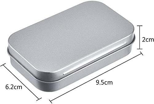 СЕКАЛИФЕ 3пакувајте Сребрени Метални Правоаголни Калапи Со Празни Шарки Контејнери За Кутии Основни Потреби Калај Мини Пренослива Кутија Мал