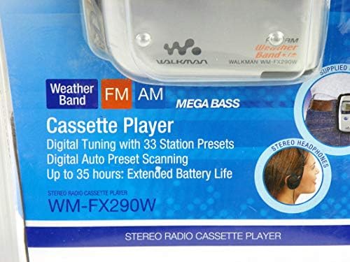 Sony WM-FX290W Walkman AM/FM/Weather Radio и Cassette Player
