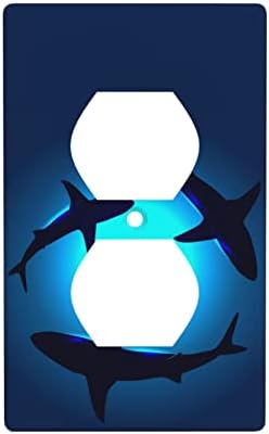 Пловечка ајкула двојна wallидна плоча, излез на синиот океан