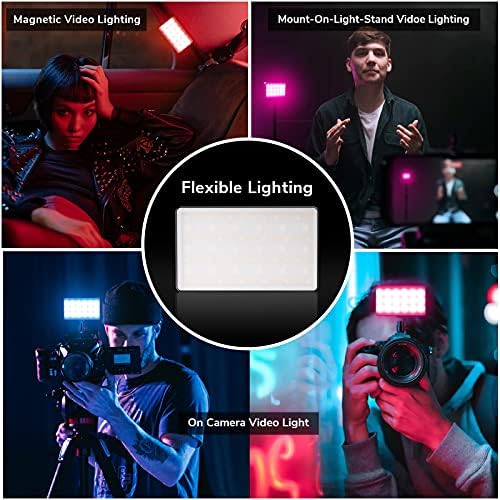 Pixel Liber RGB видео светло, поддржувајте магнетна привлечност и апликација, целосна боја, 2500K-8500K, мини LED алуминиумска легура на