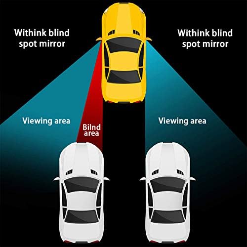 Огледало за слепи точки на автомобили, стакло во форма на вентилатор HD стакло без рамка на прилагодување неколку конвексни широки агол