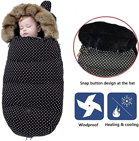 Бебе Вреќа За Спиење Зима Задржи Топло Бебе Шетач Бантинг Кеси за 0-3 Годишниот Универзална Бебе Шетач Вреќа За Спиење Нога Мафта Отворено