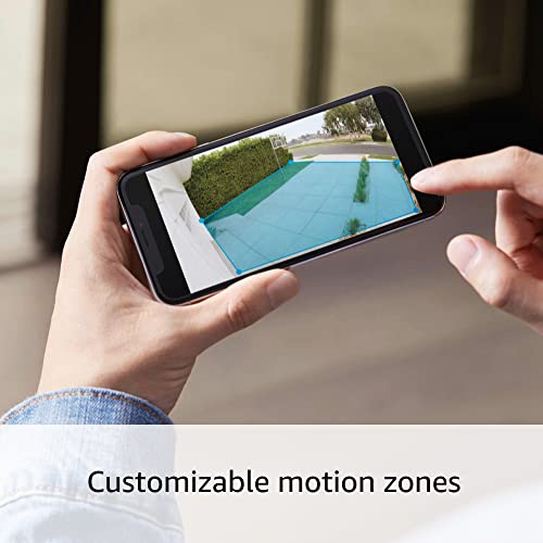 Ring Spotlight Cam Pro, Батерија | 3Д откривање на движење, двонасочен разговор со аудио+и WiFi со двоен опсег-бело