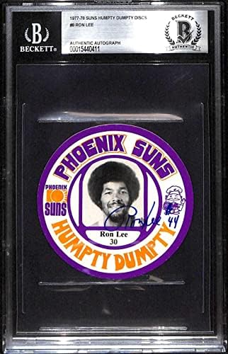 8 Рон Ли - 1977 година Сонцето Хумпти Дампти Дискови Кошаркарски картички оценети BGS Auto - Непотпишани кошаркарски картички