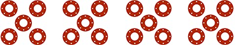 Стерлинг заптивка CFF7237.400.125.150x5 7237 Црвена гума целосна заптивка на лице, 4,5 ID, 4 Големина на цевката, дебелина од