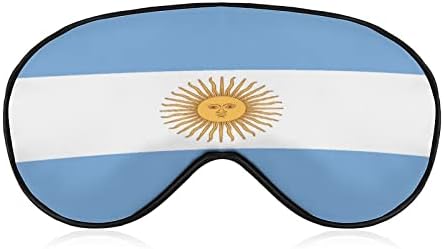 Аргентина знаме маска за спиење со прилагодлива лента мека око за очење на капакот за затемнување за патување за одмор
