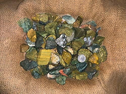 500 карати многу океански џеспери груби - плус бесплатен фасцинален скапоцен камен - многу убав - природен суров камења кристал за