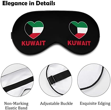 Кувајт срце мека маска за очи Ефективно засенчување маска за засенчување удобност слепило со еластична лента за прилагодување