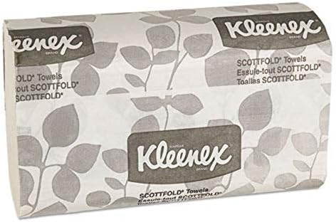 Кимберли-Кларк професионален Кленекс Скотфолд хартиени крпи, бели, 120/пакет, 20/картон