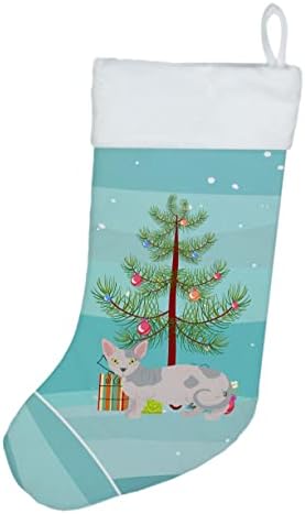 Богатства на Каролина CK4655CS MINNSKIN CAT MERRY CHRISLE CHRISTRON CHRISTHOR, камин виси чорапи Божиќна сезона забава Декорации за семејство,