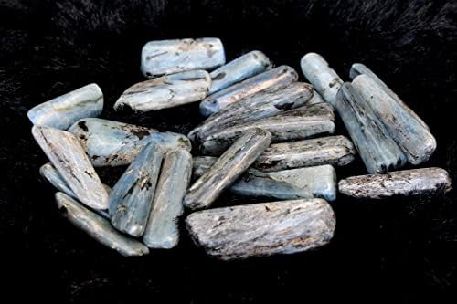 Jet Blue kyanite Tumbled stone 100 грама скапоцен камен Tumble Agate Tumble Healing Stone Actarm Actarm Actire Artice Arcept.75 “до