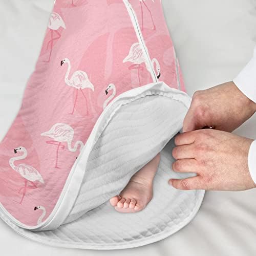 vvfelixl flamingo бебе бебе што може да се носи, ќебето за спиење во транзиција за новороденче, вреќа за спиење за новородени бебиња,