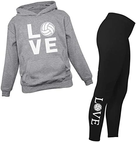 Loveубов одбојка подароци за фанови играчи хеланки дуксери за џемпери за жени