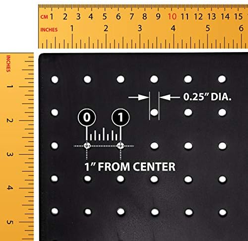 Азар прикажува 771620-BLK Pegboard 1-едностран wallиден панел, црна цврста боја, 2-пакет