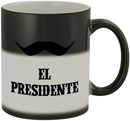 Средината на патот Ел Претседател 135 - Убав смешен хумор керамика 11oz магична боја Промена на чаша за кригла кафе
