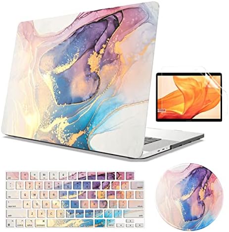 AOGGY Компатибилен Со Macbook Pro 14 Инчен Случај 2022 2021 Модел На Ослободување А2442, Пластична Тврда Обвивка+Капак На Тастатурата+Капак На Екранот+Подлога За Глувче,За MacBook Pro 1