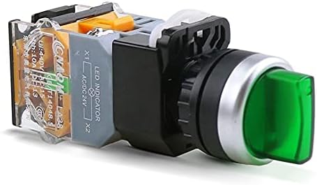 UNCASO LA38-11XD/2 Прекинувач на копчето за ротирачки притисок со ламба 22мм 2 Позиција 3 Позиција за заклучување на LED-копчето LED