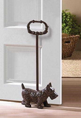 Врати: Дог со рачка за стоп на вратата од леано железо териер за домашен декор акцент