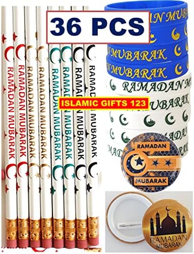 Исламски подароци 123 фаворити на Рамазан [36 пакет] Рамазан моливи Рамадан рамка Рамадан играчка Рамадан Мубарак Декорација Еид