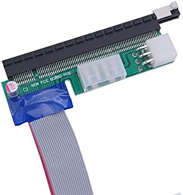 Конектори PCIE X1 до X16 графички адаптер кабел со 4+6pin двојно напојување Флексибилно компјутерски компоненти Конвертор на експанзија 1x до