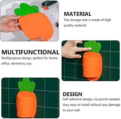 Doitool 1pc креативен морков во форма на морков, леплива леплива складирање, четка за четки за заби