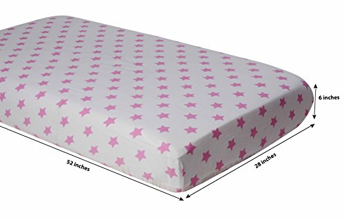 Bакати starsвезди Муслин 2 парчиња игра дворни чаршафи 100 проценти памук, розова