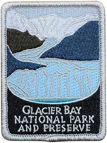 Ironелезо на Национален парк на заливот Глечер на Алјаска, Јунау, Натл зачувај 3 “ - за капи, кошули, чевли, фармерки, торби, занаетчиски