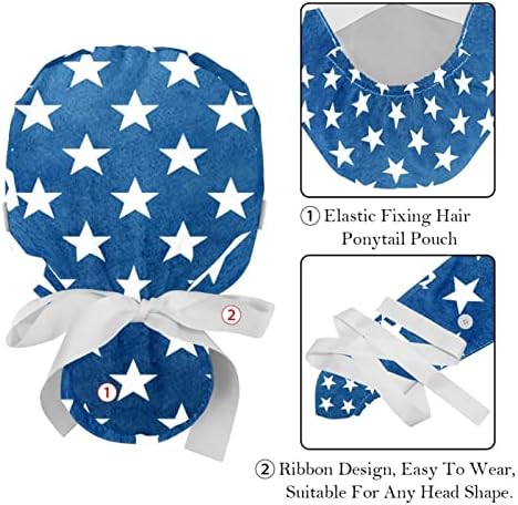 2 парчиња срамежливи еднорози starsвезди сини работни капи со копчиња еластично буфан капа со џемпер со џемпер