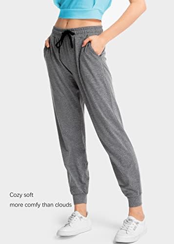 Atronele ultra ultra меки џогери истегнуваат јога џемпери со високи половини со лесни панталони за влечење со џебови со џебови