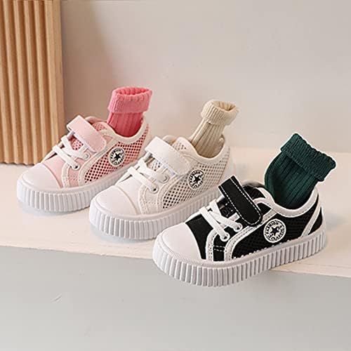 HLMBB Бебе чевли патики за девојчиња за новороденчиња Девојки момчиња деца бебиња 6 9 12 18 месеци пред шетач црно